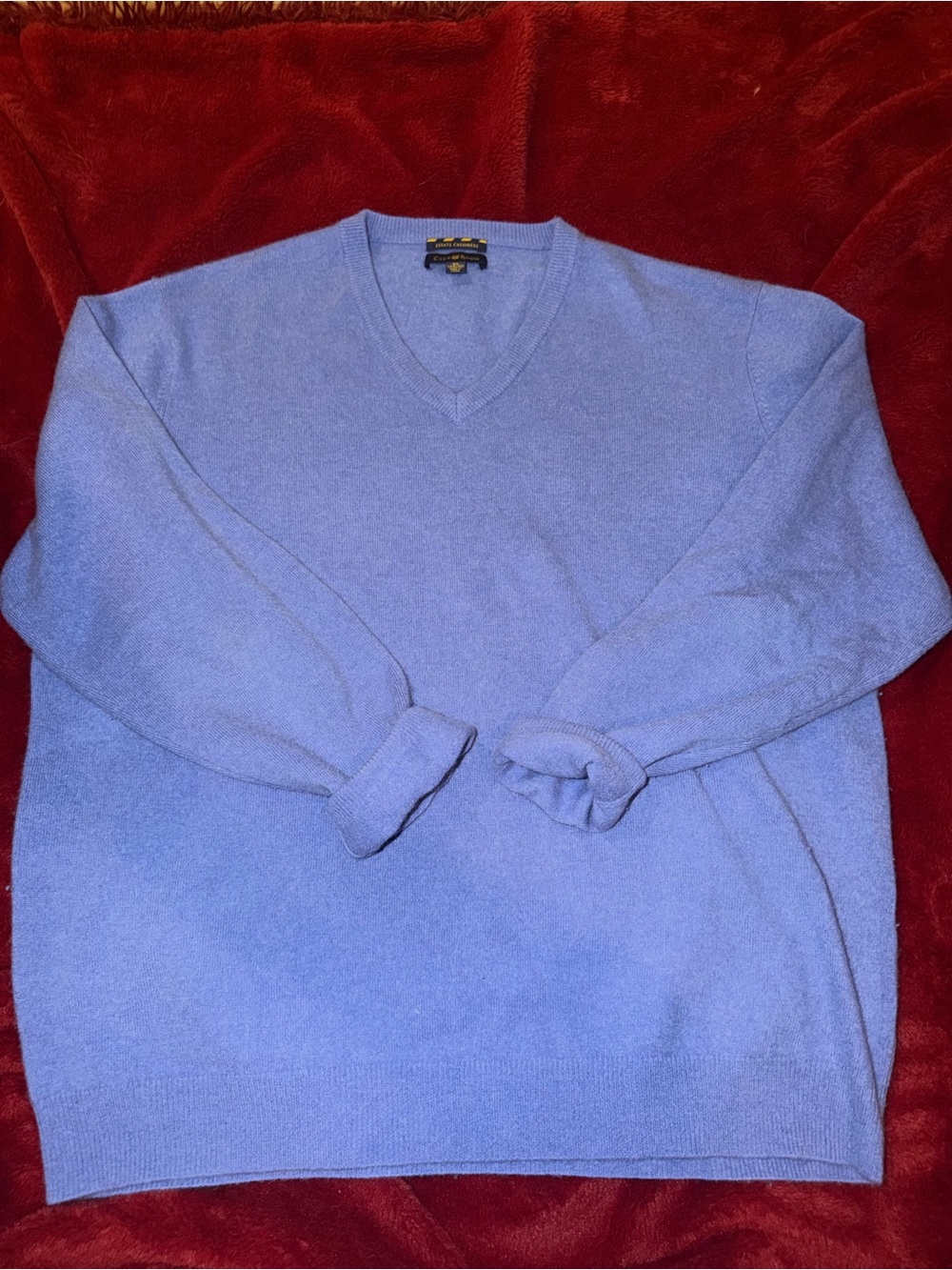 Club Room Sky Blue V-Neck Men's Sweater